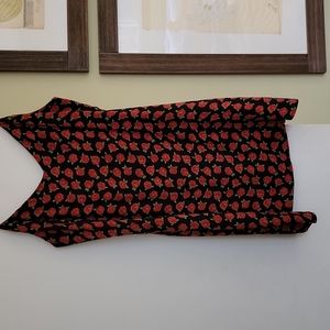 Reformation Red Roses Mini Dress